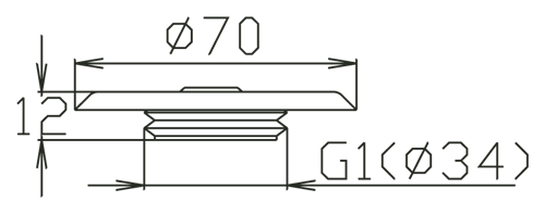 Krytka minitrysky s otočným okem, hrana