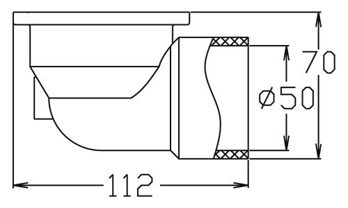 Saugkniestück mit Runddichtring