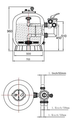 Filtration tank 703 mm